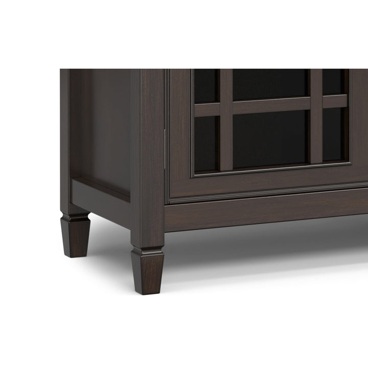 Connaught Tall TV Stand Solid Wood Dark Chestnut for TVs up to 60 Inches Image 9