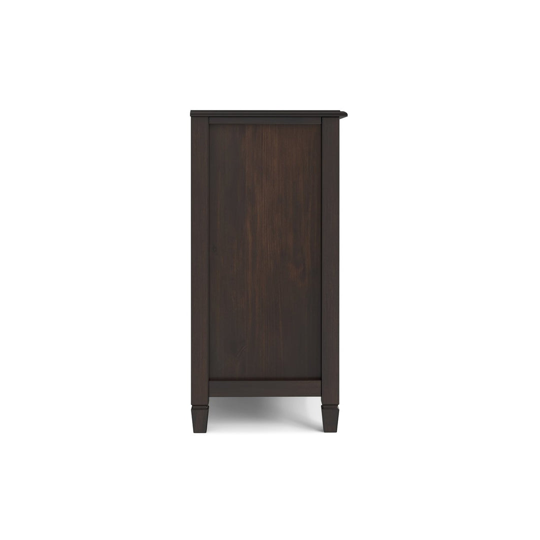 Connaught Tall TV Stand Solid Wood Dark Chestnut for TVs up to 60 Inches Image 10