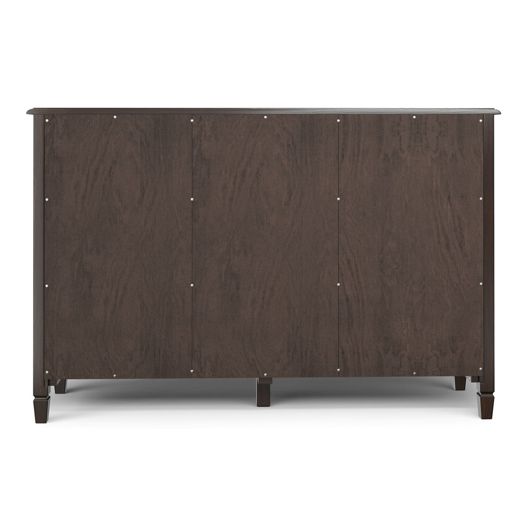 Connaught Tall TV Stand Solid Wood Dark Chestnut for TVs up to 60 Inches Image 12