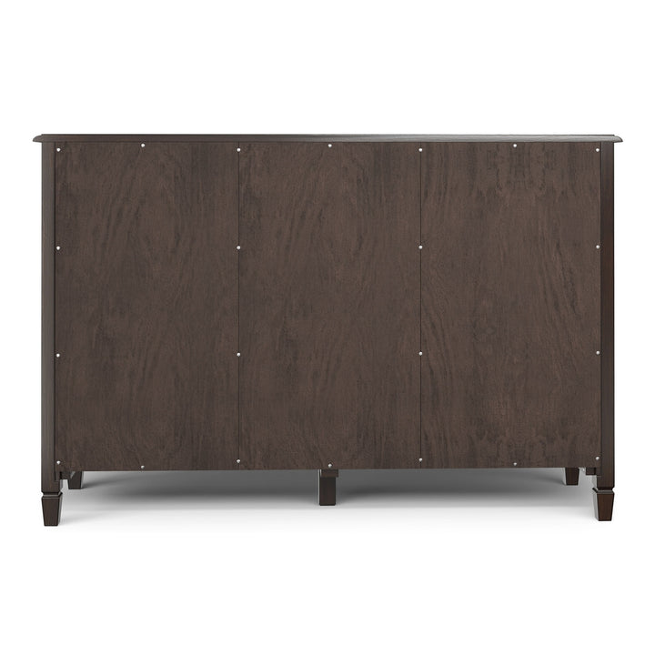 Connaught Tall TV Stand Solid Wood Dark Chestnut for TVs up to 60 Inches Image 12