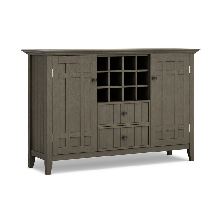 Bedford Sideboard Buffet and Wine Rack Solid Wood Rustic Storage Cabinet 54" Image 1