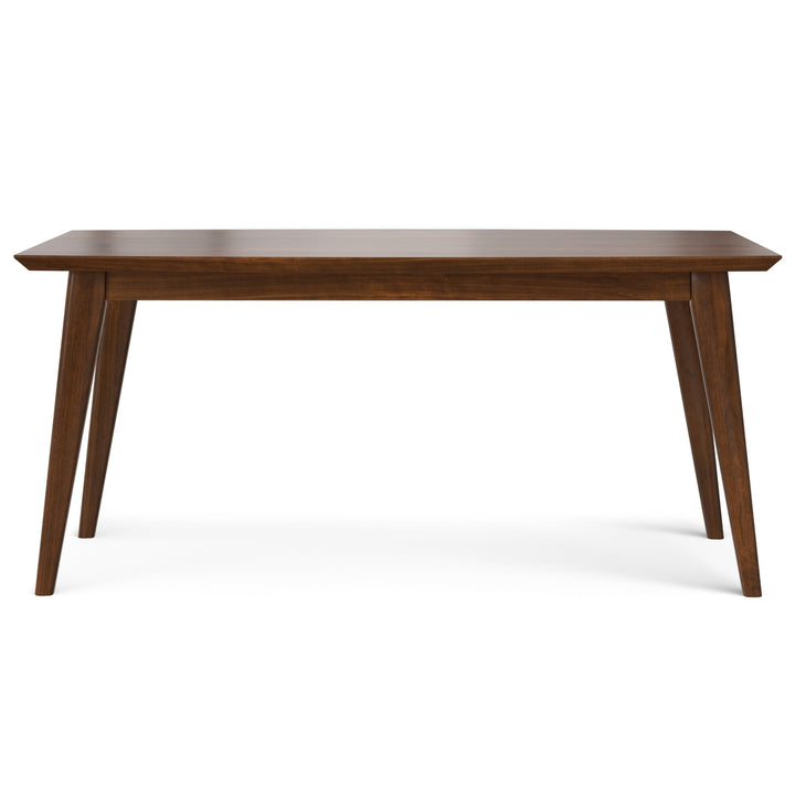 Draper Dining Table Walnut 66x40 Mid Century Solid Rubberwood Modern Design Image 4