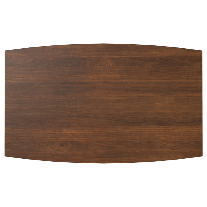 Draper Dining Table Walnut 66x40 Mid Century Solid Rubberwood Modern Design Image 6