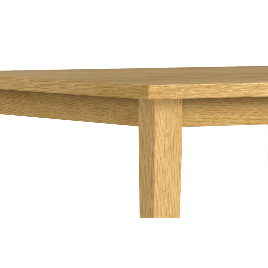 Eastwood Square Dining Table Oak Solid Wood Kitchen Table Durable Lacquer Finish Image 6