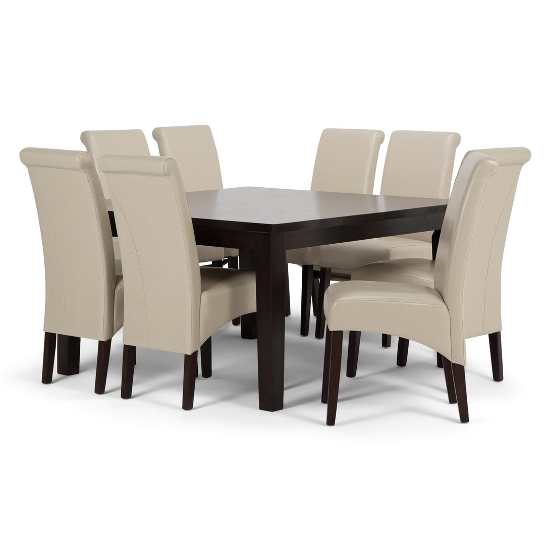 Avalon Eastwood 9 Pc Dining Set Rubberwood Square Table 8 Parson Chairs Image 1