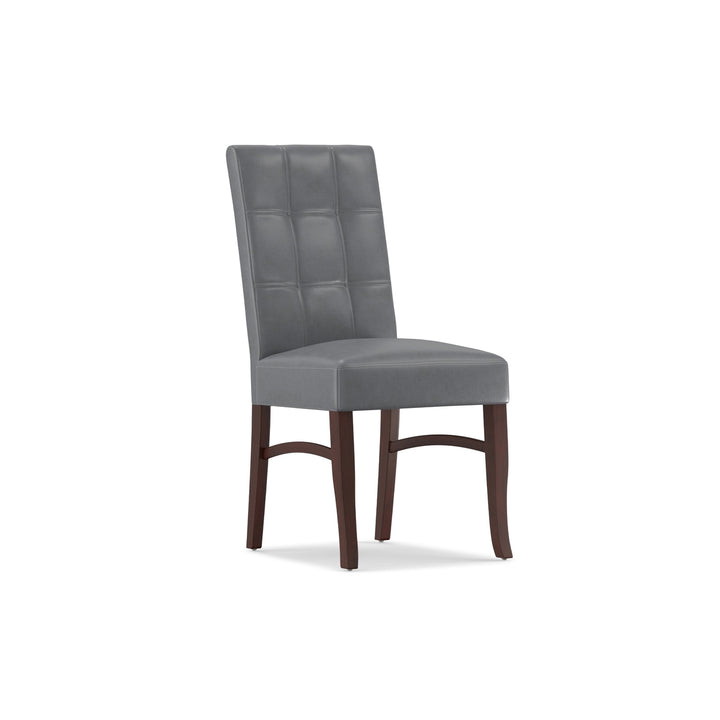 Ezra Delux Dining Chair Set of 2 Upholstered Fabric Tapered Legs 26in D Image 3