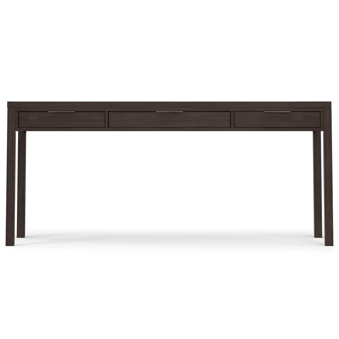 Hollander Wide Desk 72 inches Solid Wood Modern Workspace with Storage Drawers Image 3