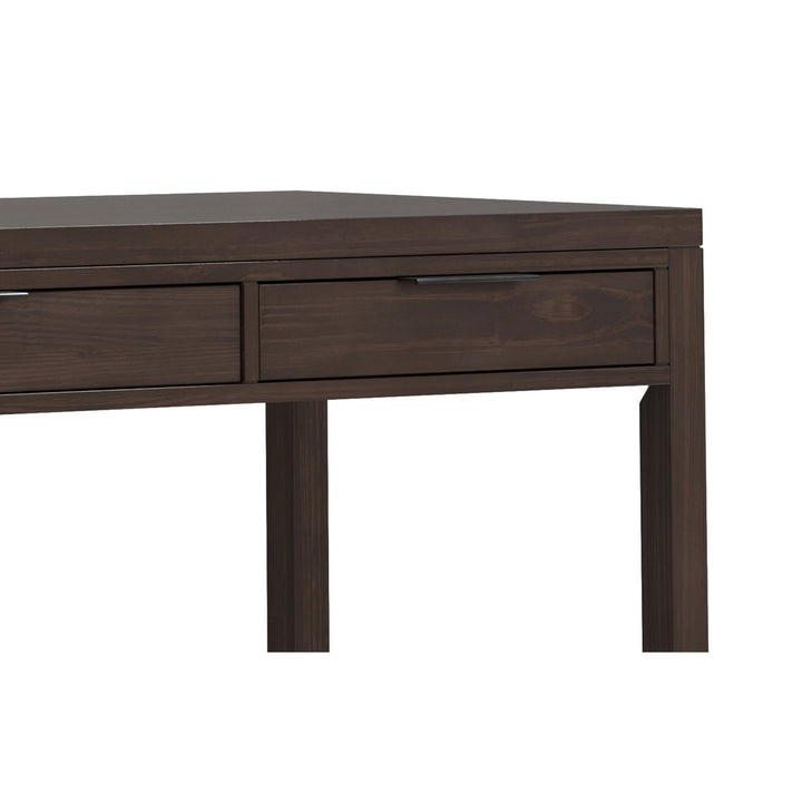 Hollander Wide Desk 72 inches Solid Wood Modern Workspace with Storage Drawers Image 9