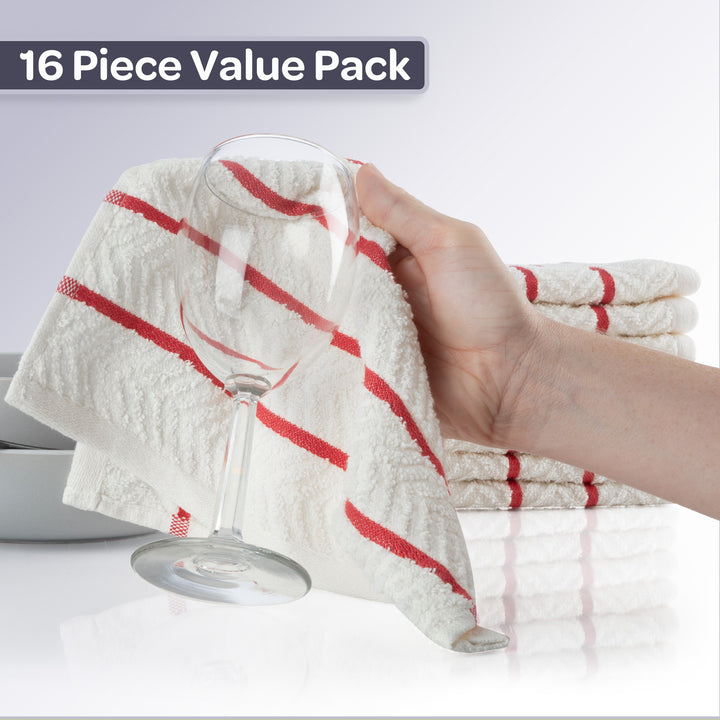 16 Pack Dish Cloths 12x12 Absorbent Cotton Kitchen Towels Dishcloths Sets Image 4