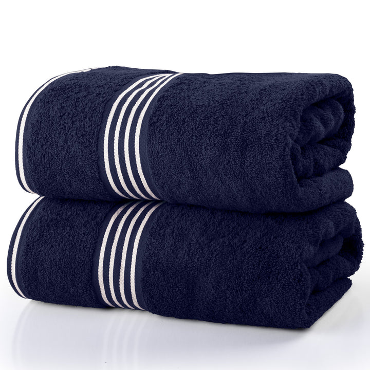 2PC Bath Towels 100% Cotton Towel Set 35x70in Extra Large Bath Towels Absorbent Image 1