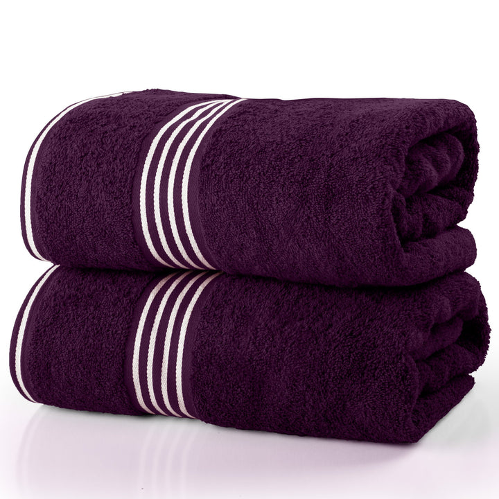 2PC Bath Towels 100% Cotton Towel Set 35x70in Extra Large Bath Towels Absorbent Image 3