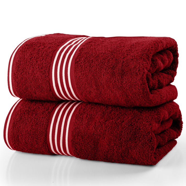 2PC Bath Towels 100% Cotton Towel Set 35x70in Extra Large Bath Towels Absorbent Image 4