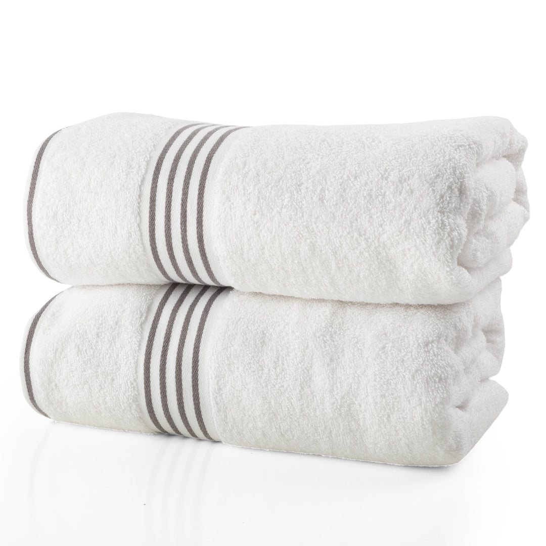 2PC Bath Towels 100% Cotton Towel Set 35x70in Extra Large Bath Towels Absorbent Image 5