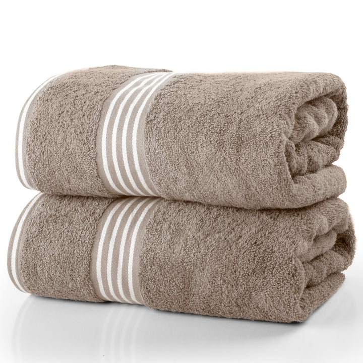 2PC Bath Towels 100% Cotton Towel Set 35x70in Extra Large Bath Towels Absorbent Image 6