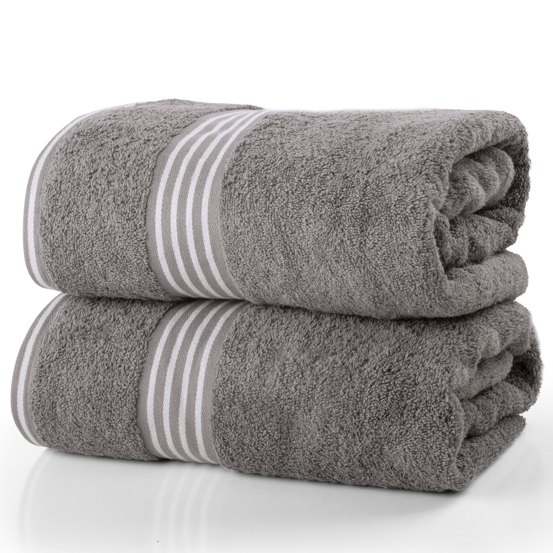 2PC Bath Towels 100% Cotton Towel Set 35x70in Extra Large Bath Towels Absorbent Image 8