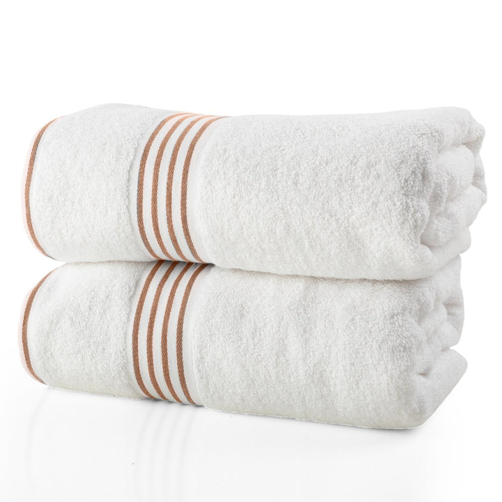 2PC Bath Towels 100% Cotton Towel Set 35x70in Extra Large Bath Towels Absorbent Image 12