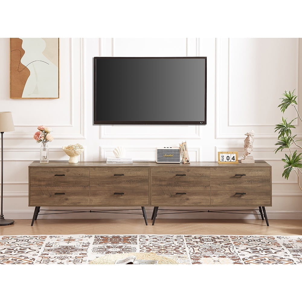 Hommoo Spacious Top Storage Cabinet Dresser, Chest of Drawers, Perfect for TV, Photos and Decorations Image 1