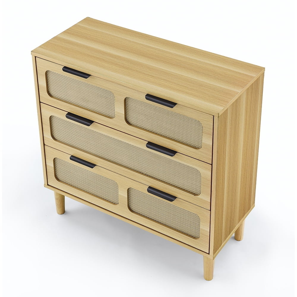 Hommoo Stylish Drawer Dresser, 3 Large Drawers, Waterproof MDF Surface, Perfect Storage Cabinet Image 2