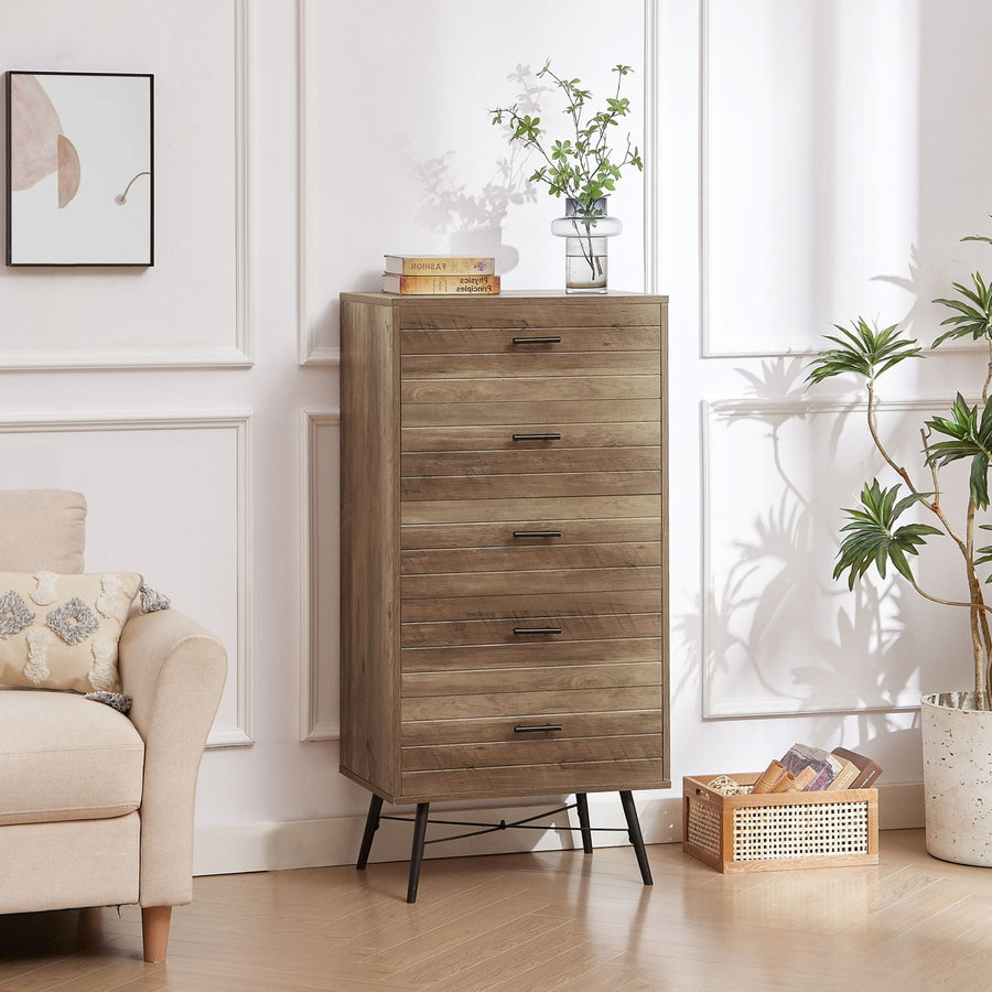 Hommoo Stylish Chest of Drawers with Particle Board Construction, Easy to Maintain and Long-Lasting Image 1