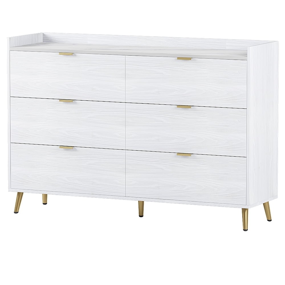 Hommoo 6-Drawer Dresser for Organizing, Sturdy MDF+Metal, Ideal for Bedroom Storage Needs Image 3