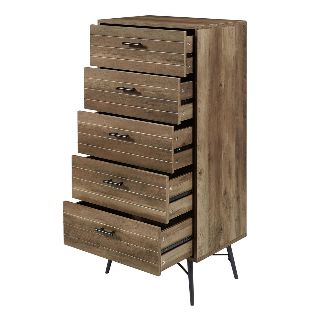 Hommoo Stylish Chest of Drawers with Particle Board Construction, Easy to Maintain and Long-Lasting Image 2