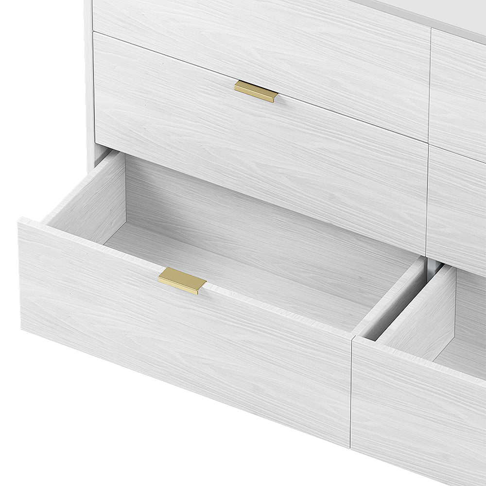 Hommoo 6-Drawer Dresser for Organizing, Sturdy MDF+Metal, Ideal for Bedroom Storage Needs Image 5