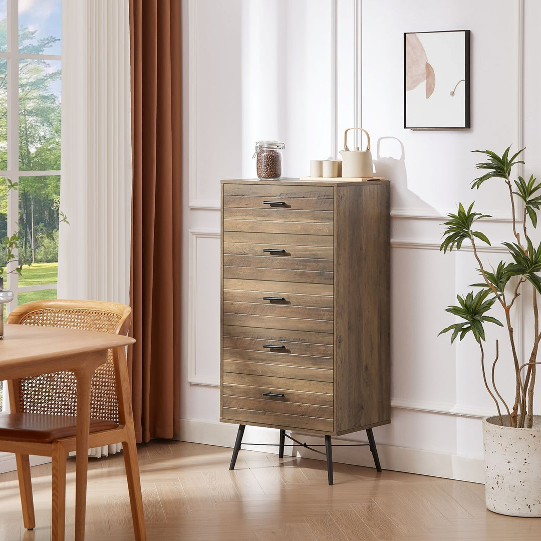 Hommoo Stylish Chest of Drawers with Particle Board Construction, Easy to Maintain and Long-Lasting Image 5