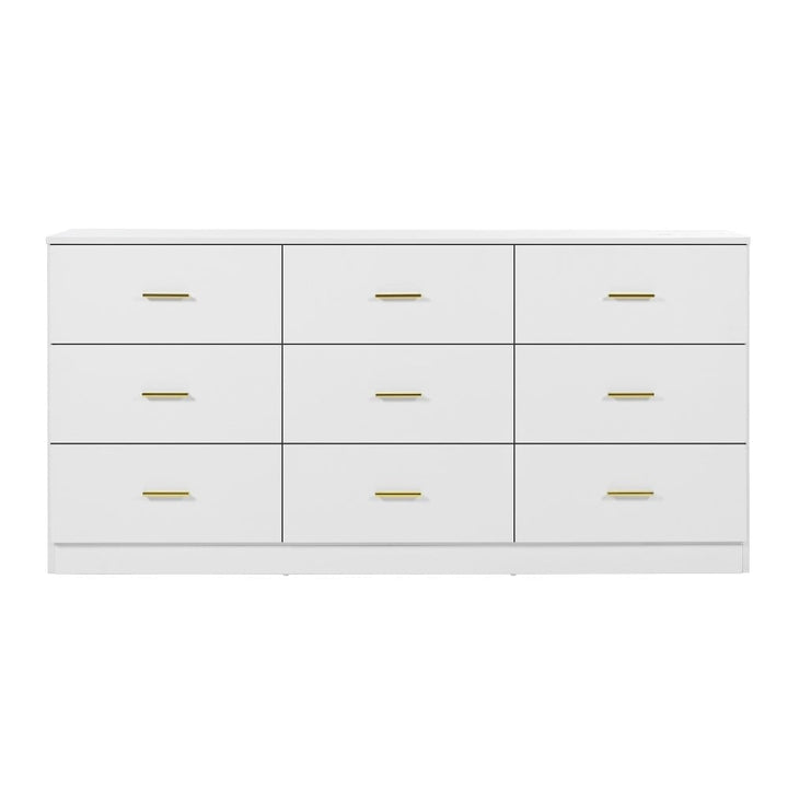 Hommoo Modern White 9-Drawer Dresser for Bedroom - Ample Storage Wide Chest of Drawers, Sturdy and Safe,White Image 1