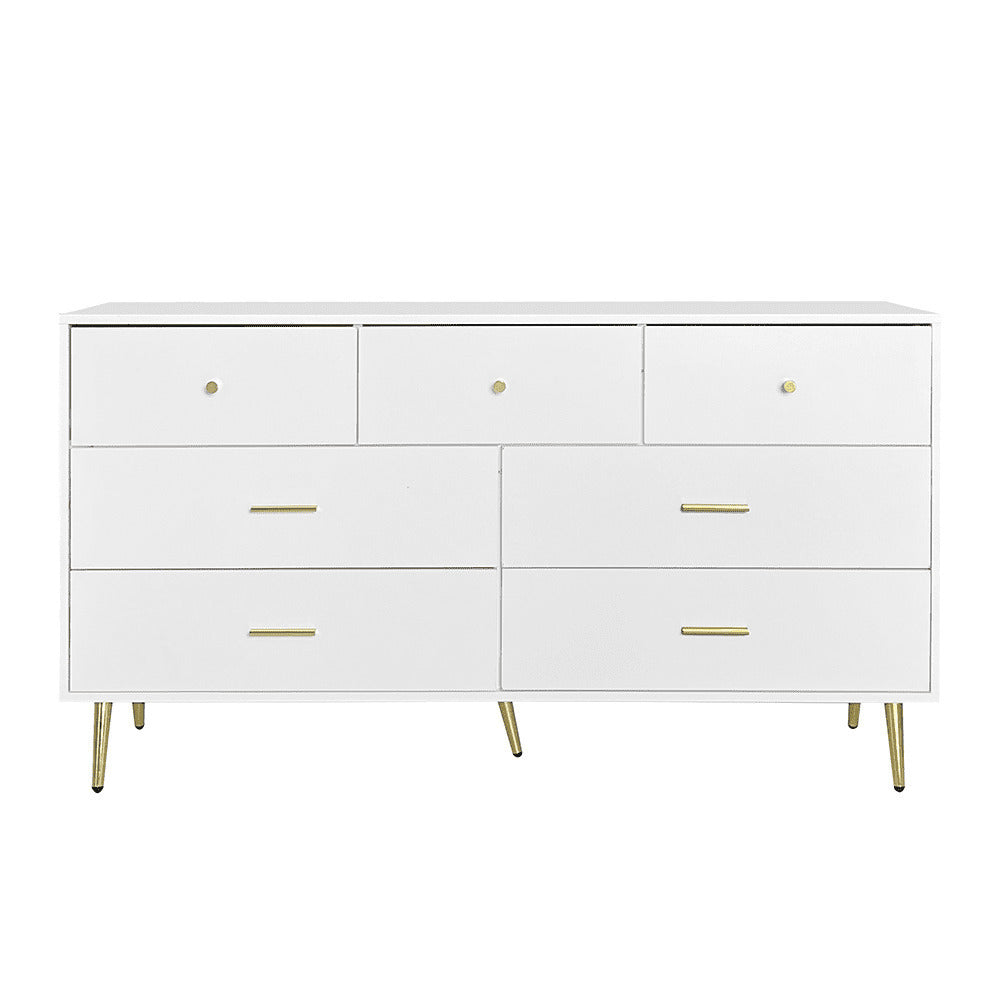 7 Chest Drawer Dresser for Bedroom, Large Capacity Dresser, Modern Wood Cabinet for Bedroom, Living Room, Closets, Image 1