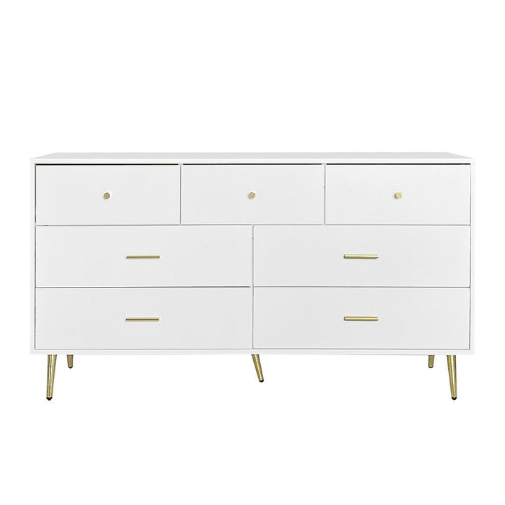 7 Chest Drawer Dresser for Bedroom, Large Capacity Dresser, Modern Wood Cabinet for Bedroom, Living Room, Closets, Image 1