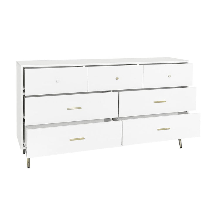 7 Chest Drawer Dresser for Bedroom, Large Capacity Dresser, Modern Wood Cabinet for Bedroom, Living Room, Closets, Image 3