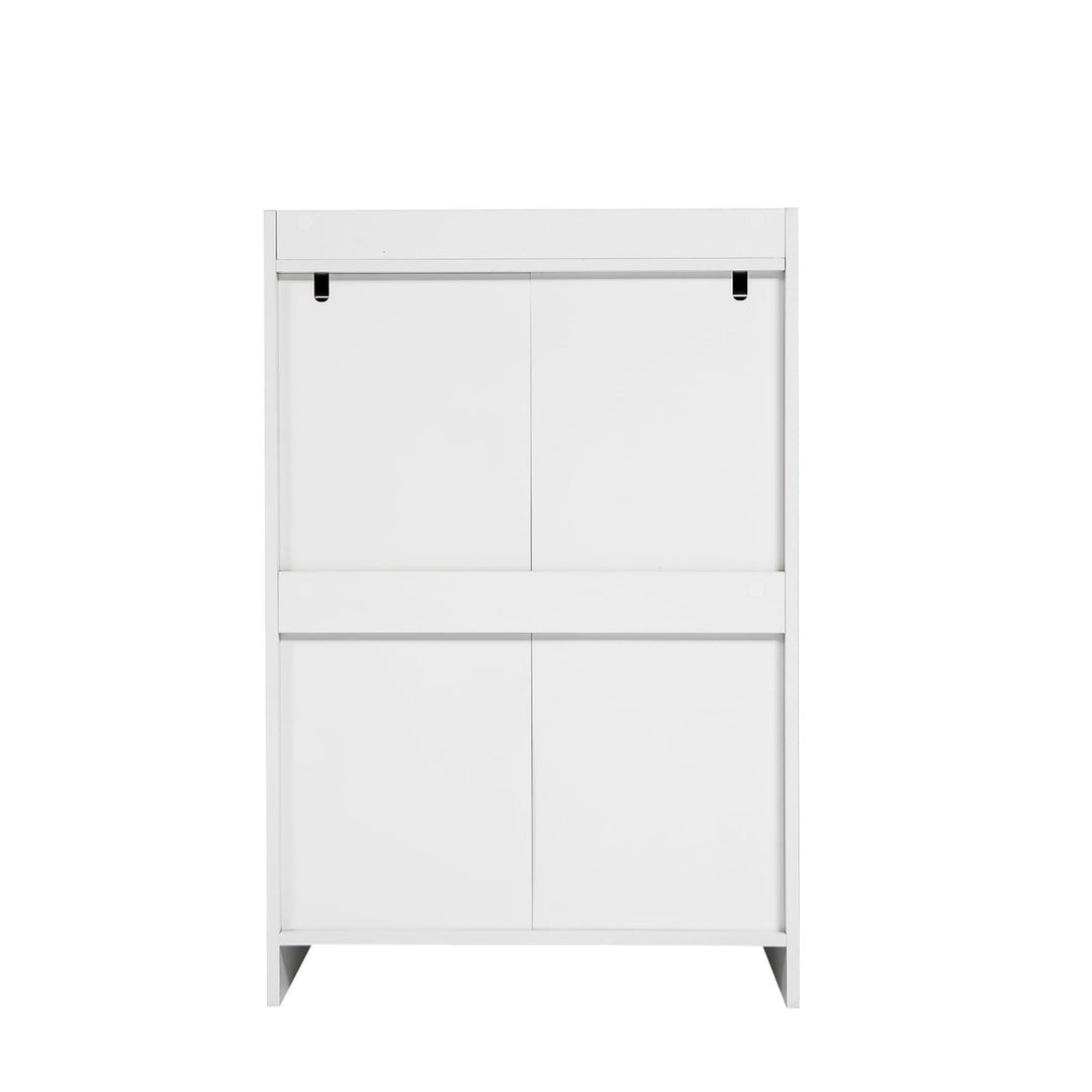 Hommoo White 4 Drawer Dresser, Elegant Freestanding Storage Cabinet Image 4