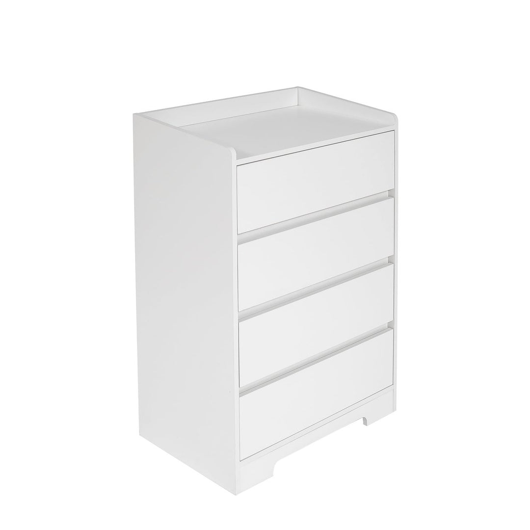 Hommoo White 4 Drawer Dresser, Elegant Freestanding Storage Cabinet Image 6