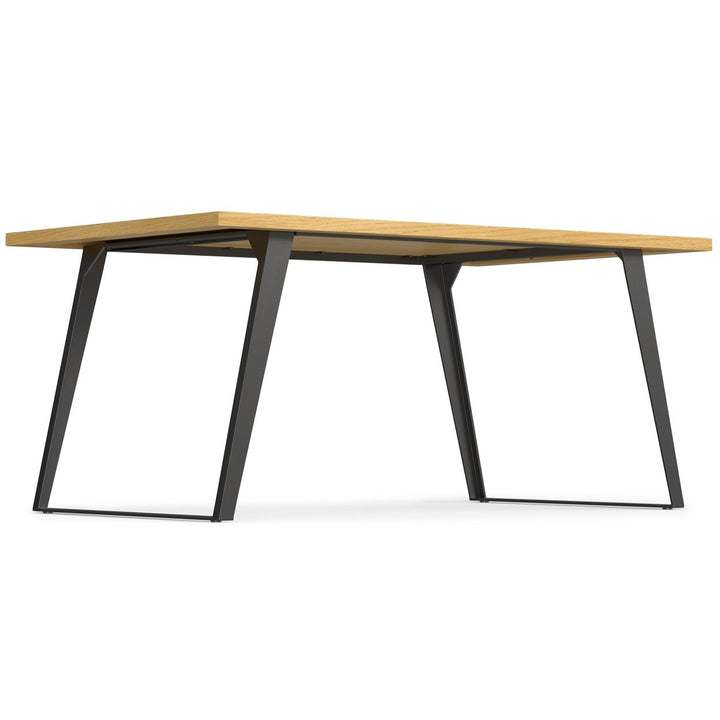 Lowry Dining Table Oak 66x40 Modern Industrial Style Graphite Grey Legs Image 3