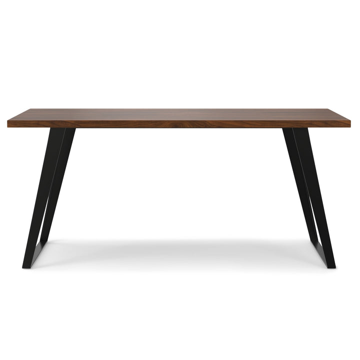 Lowry Dining Table Walnut 66x40 Modern Industrial Style with Metal Legs Image 3