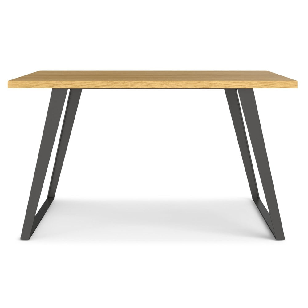 Lowry Square Dining Table Oak Wood 54 inch Modern Industrial Graphite Legs Image 2