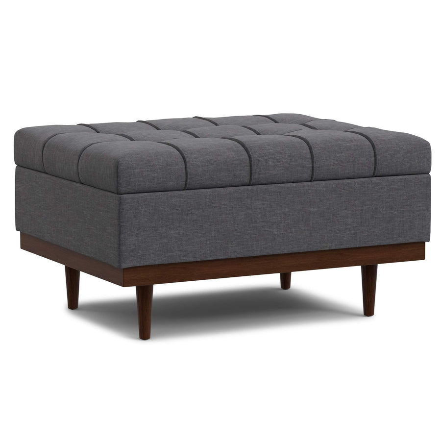 Mariah Coffee Table Storage Ottoman in Linen Image 1