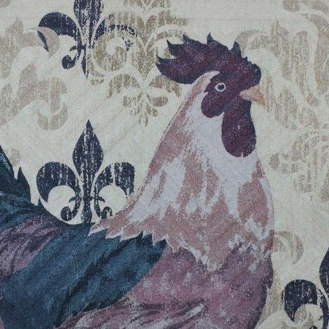 Sunnydaze Indoor Kitchen Floor Mat - Brown Rooster - 23 in x 35 in Image 5