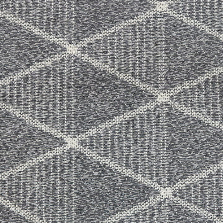 Sunnydaze Lattice Perfection Indoor Area Rug - Charcoal - 8 ft x 10 ft Image 6