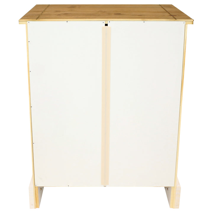 Sunnydaze Solid Pine End Table with Drawer and Door - White - 26 in Image 11