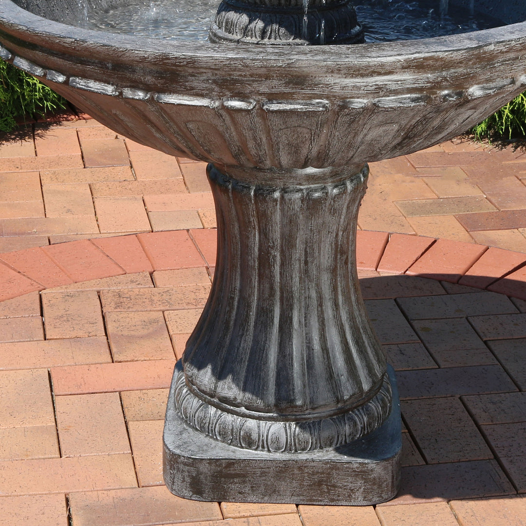 Sunnydaze Classic Designer Polystone Outdoor 3-Tier Fountain - Dark Brown Image 5