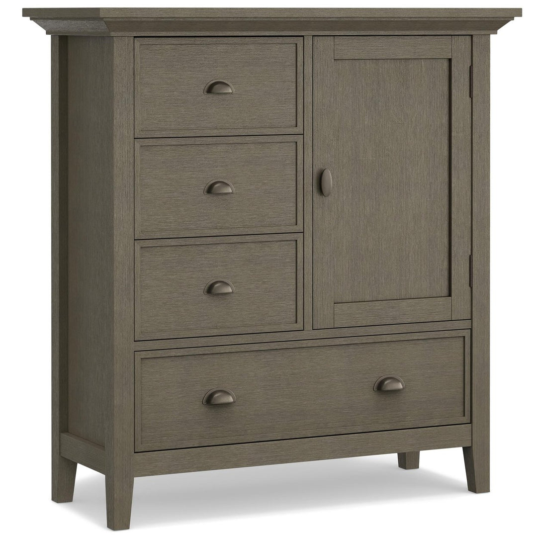 Redmond Medium Wood Storage Cabinet 4 Drawers Rustic Design 39W 42H Image 1