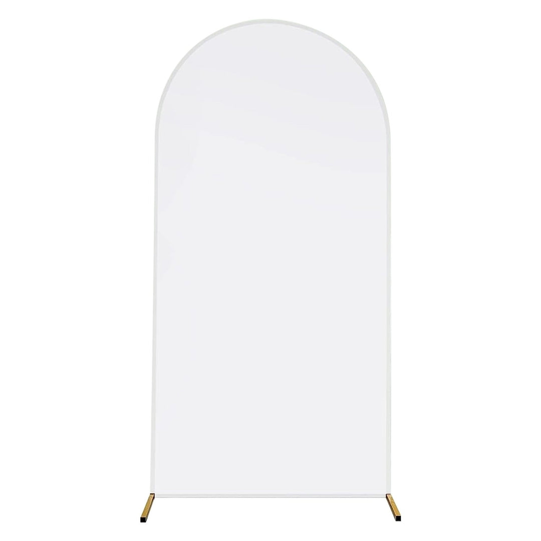 Arch Backdrop Stand Cover 3.28x6.56FT White Spandex Fitted Wedding Arch Cover Elastic Double-Sided Background Covering Image 7