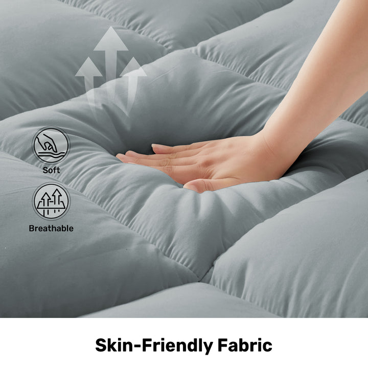 4 Inch Down Alternative Mattress Topper Luxury Comfort Image 4