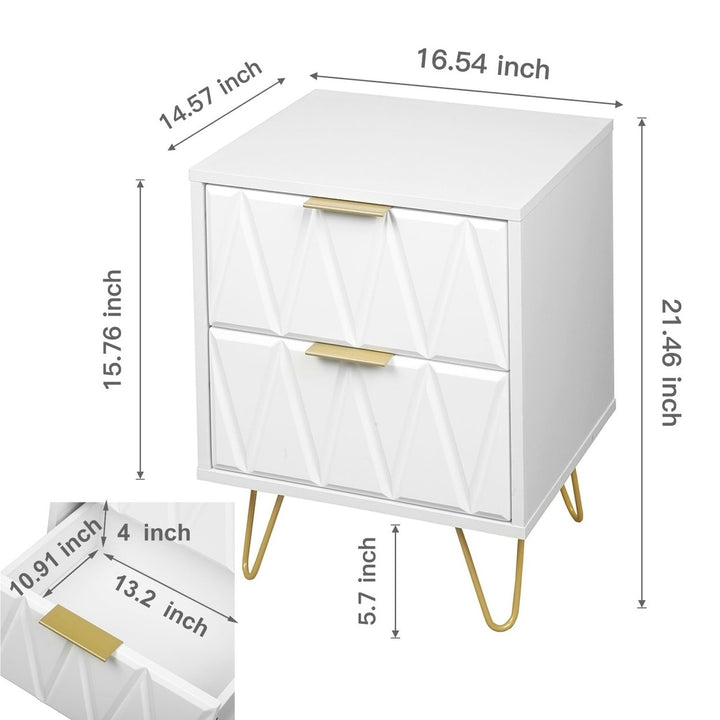 Hommoo Bedside Table, Bed Side Table,Nightstand, Image 7