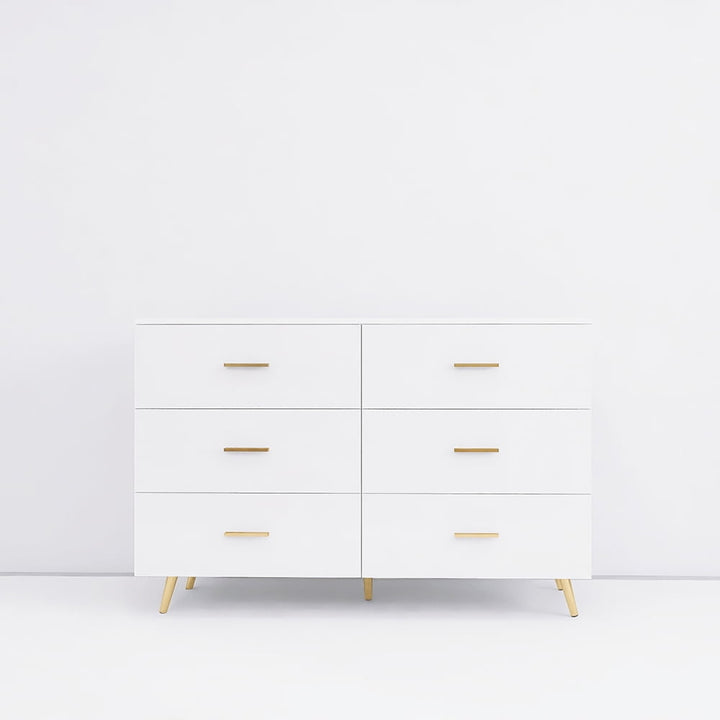 Hommoo Contemporary White Storage Cabinet, Slim Drawer Dresser, Functional Chest of Drawers Image 4