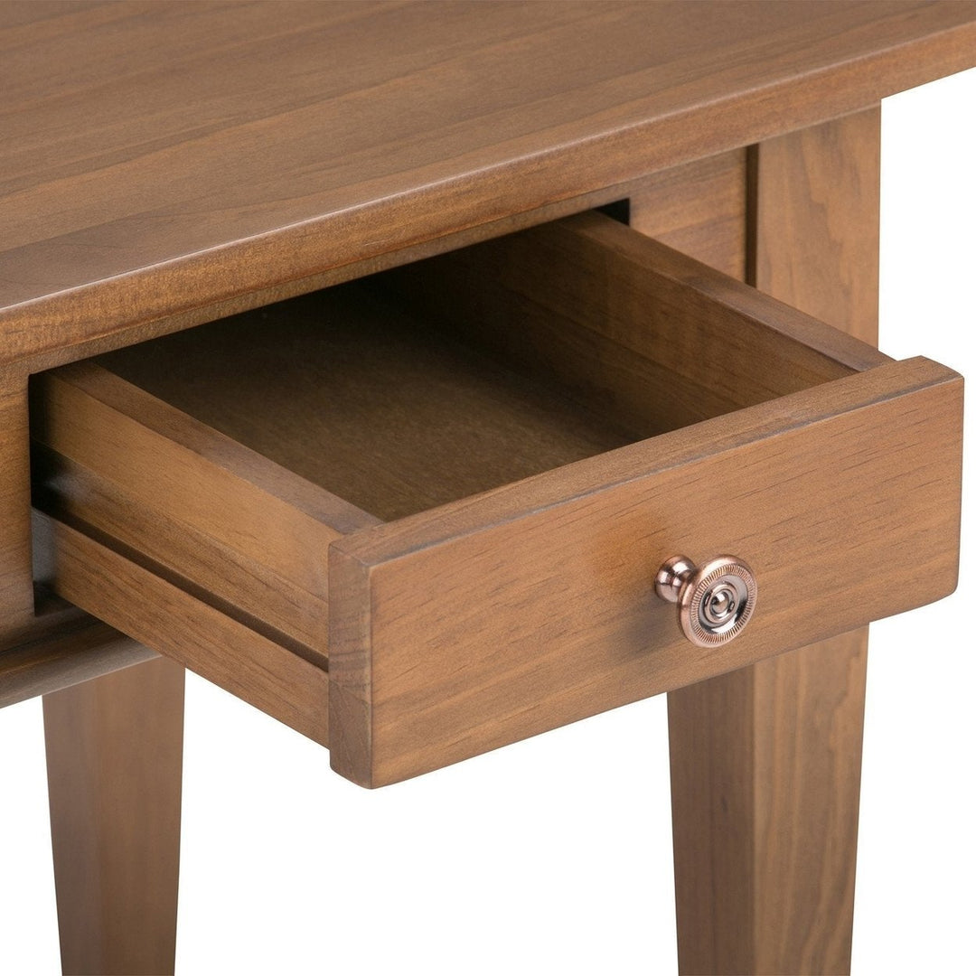 Carlton End Table Solid Wood 18" Contemporary Design with Drawer for Living Room Image 12