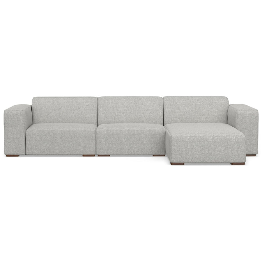 Rex 2 Seater Sofa Right Chaise Performance Fabric L-Shaped Sectional Couch Image 1