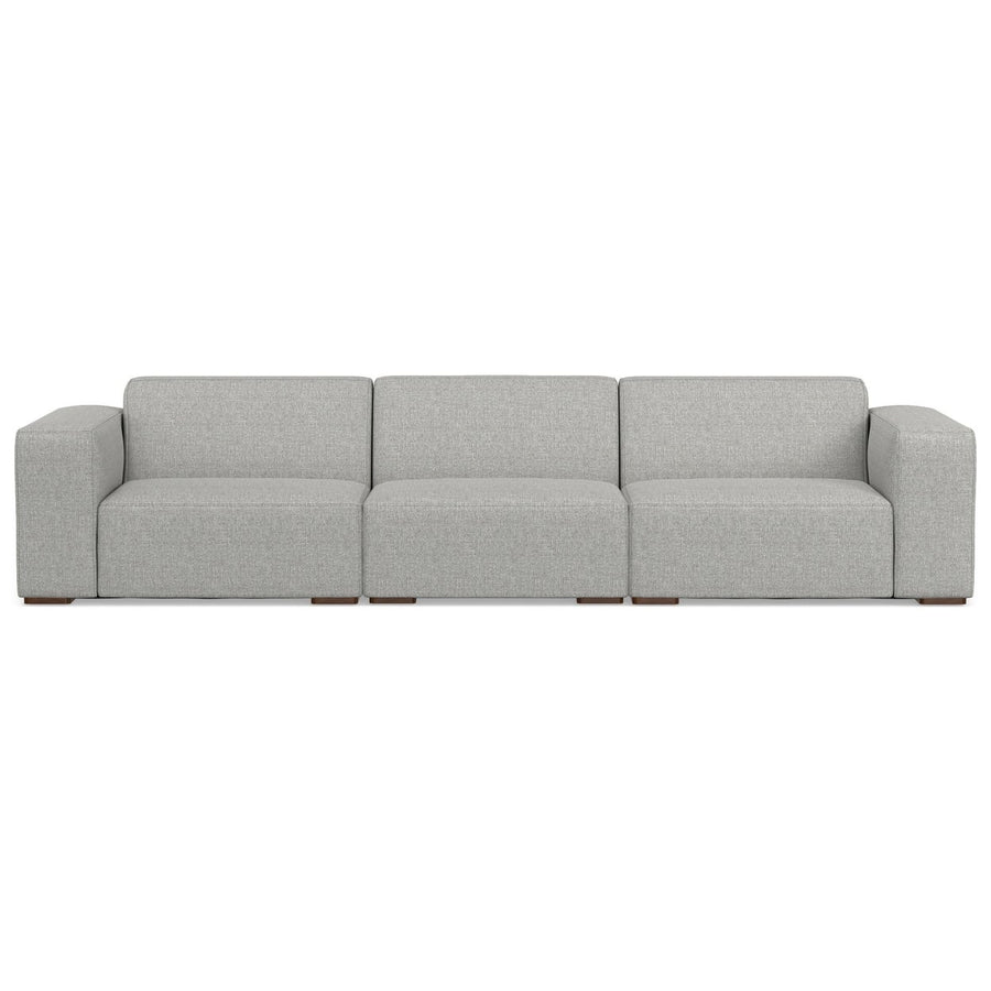 Rex 3 Seater Sofa Performance Fabric Modular Couch Customizable Soft Medium Firm Image 1