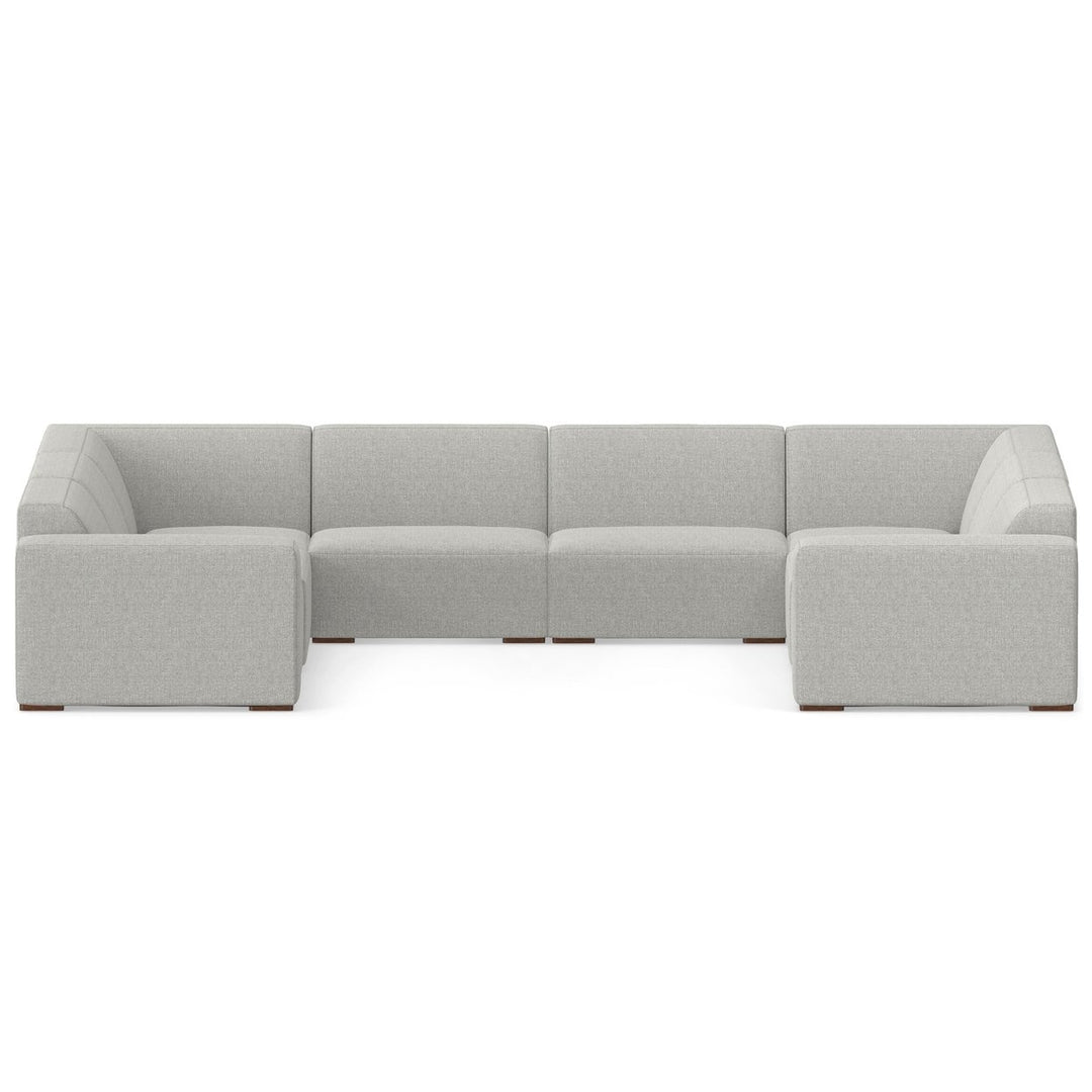 Rex U-Shaped Sectional Sofa Performance Fabric Seating for 8 Modern Design Image 1